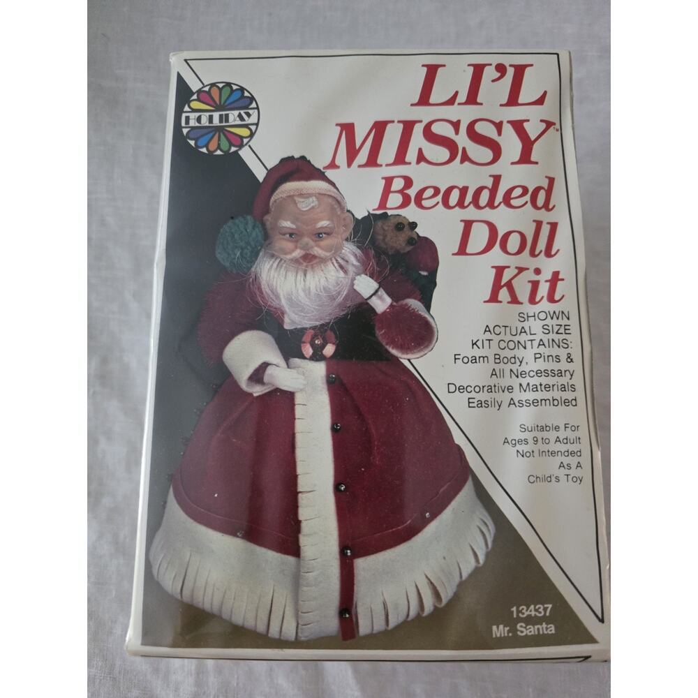 Lil Missy Beaded Doll Kit Mr Santa 13437 NEW Sealed RARE